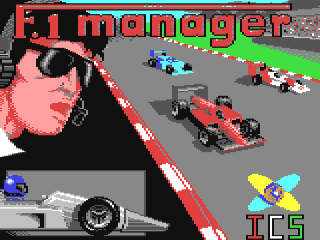 F1 Manager title screen for Commodore 64